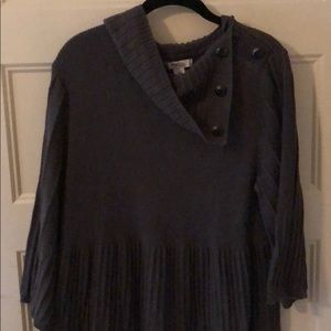 Charcoal sweater tunic dress plus 2x